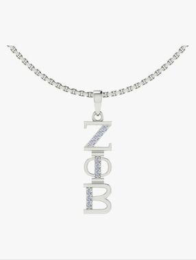 Zeta Phi Beta Sterling Silver Pendant Necklace